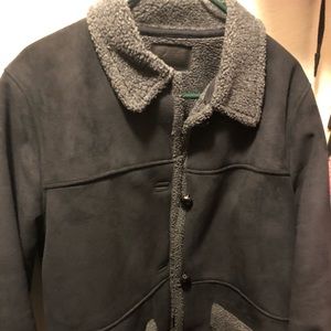 Ralph Lauren Suede Sherpa Lined Jacket / Coat